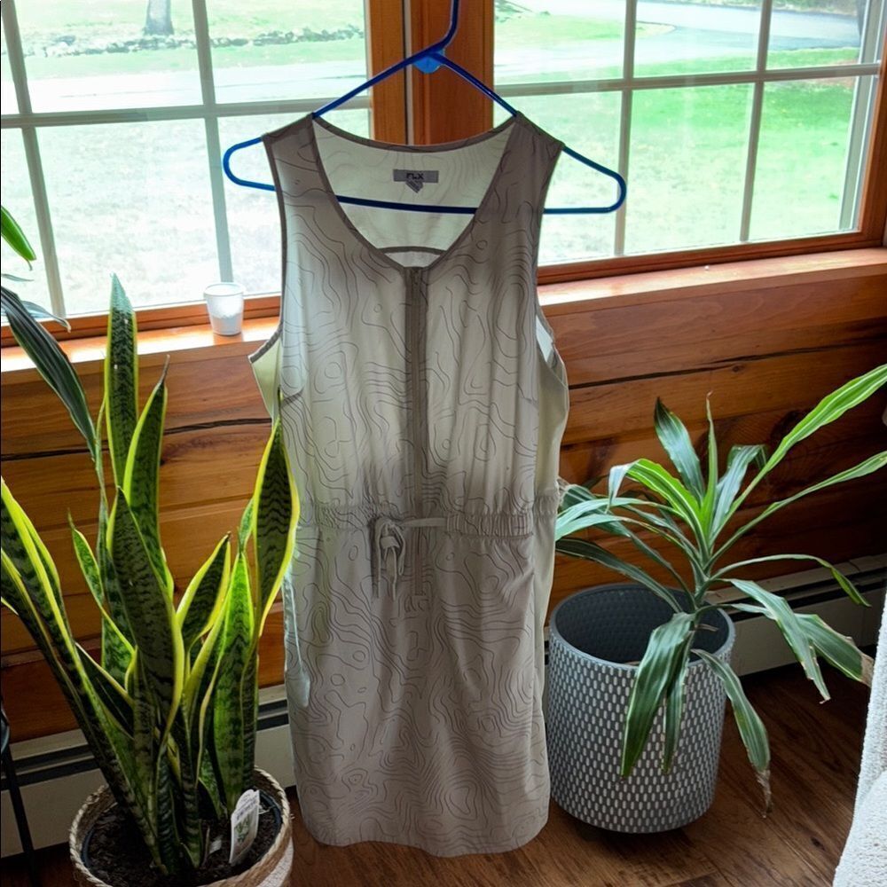 FLX Mint Sleeveless Dress with Abstract Pattern